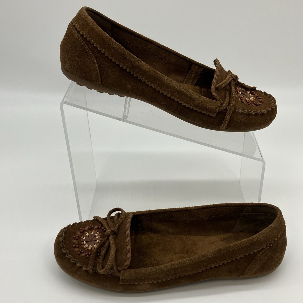 Minnetonka Moccasins Womens Flats‎ Brown Suede 7  Shoes Boho Hippie Western